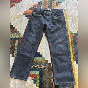 Levi’s 505 Regular Fit Husky Jeans Black Wash Sie 12/32-27